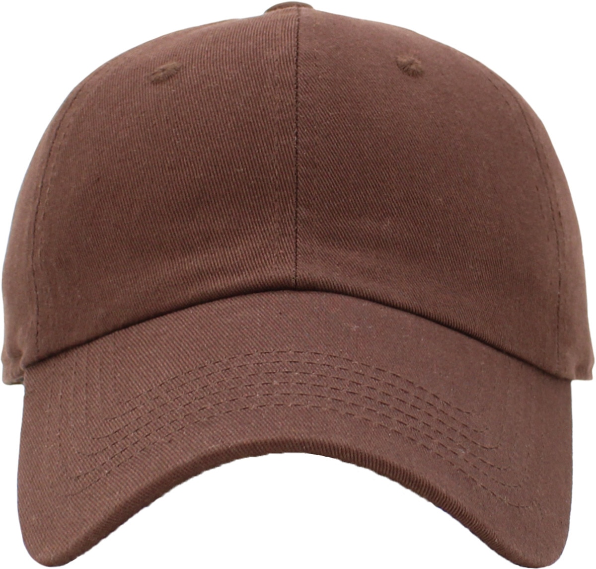 Brown Low Profile Baseball Caps Front View